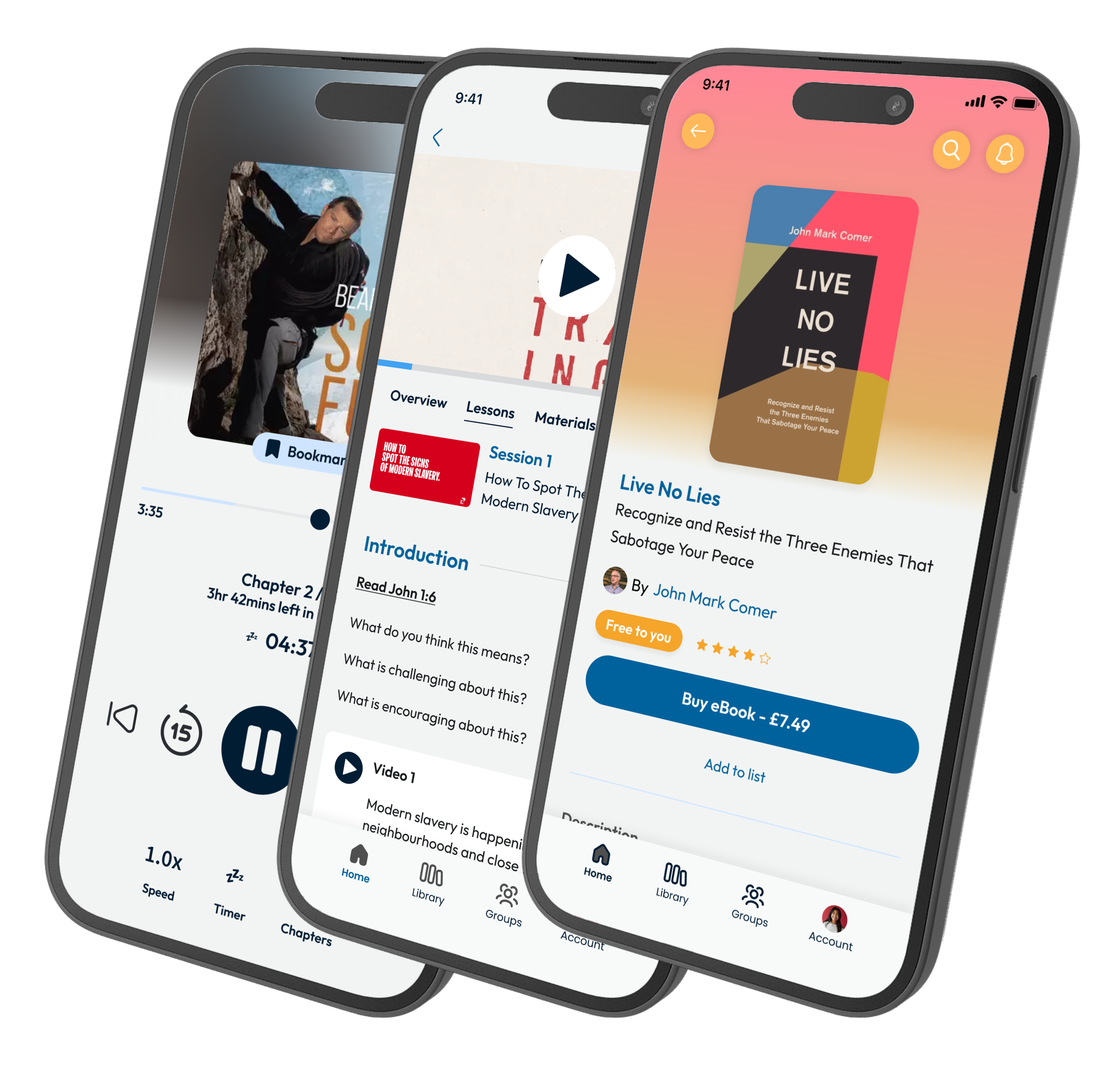Christian360 App Interface Displays